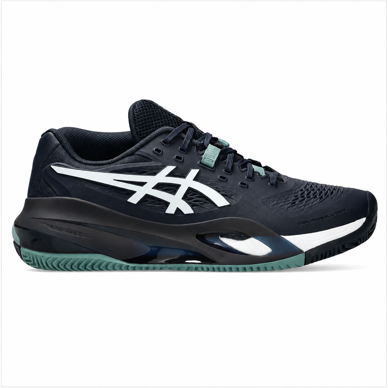 Tênis ASICS Masculino Clay Gel Resolution X Marinho e Branco
